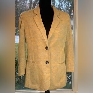 Cartonnier Anthropologie Marled Yellow Blazer Size L